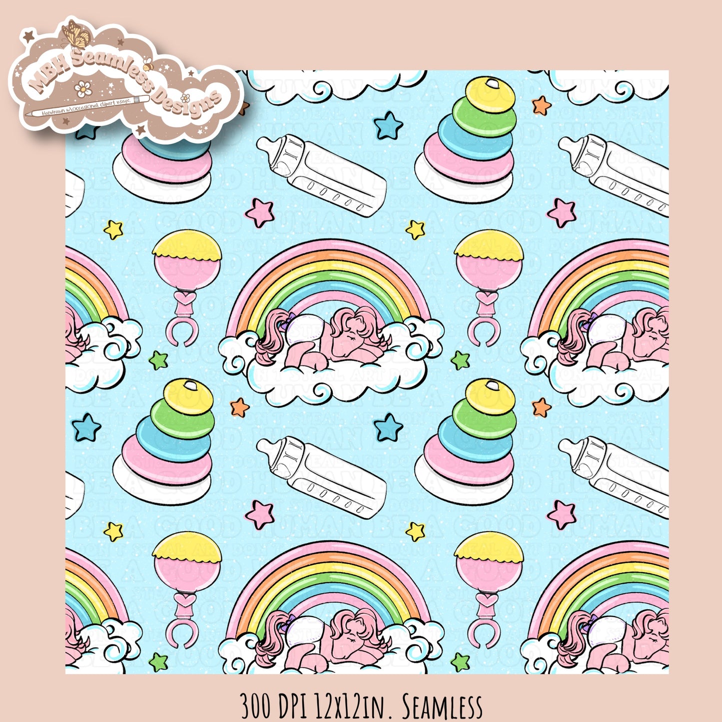 Baby MLP Seamless Pattern