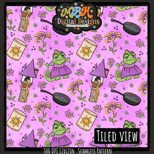 Pascal Floral Seamless Pattern // PNG // Assorted Colorways