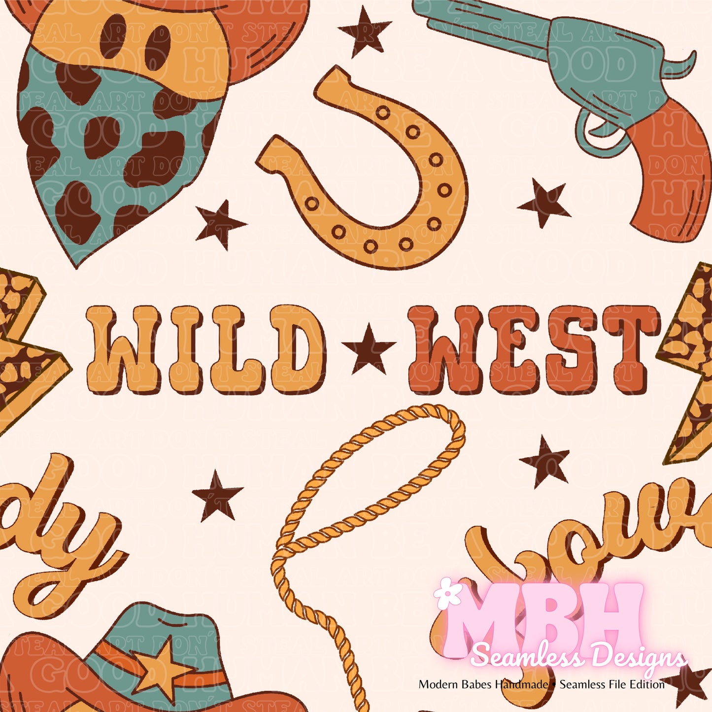 Wild West Seamless Pattern