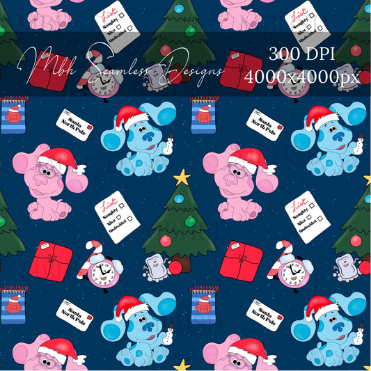 Blues Clues Christmas Seamless File