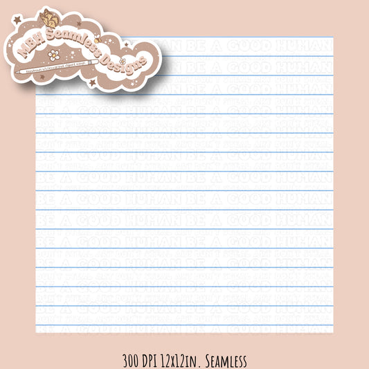 Lined Notebook Paper Seamless Pattern