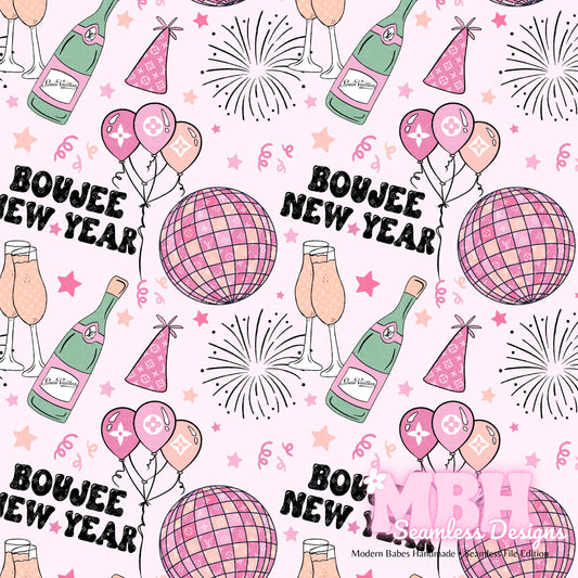 Boujee New Year Seamless Pattern