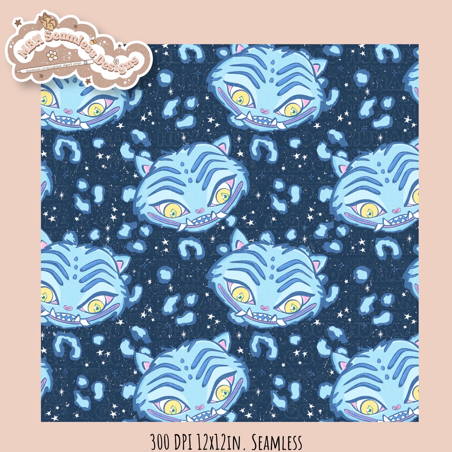 Derpy Cheetah Print Seamless Pattern // Assorted Colorways
