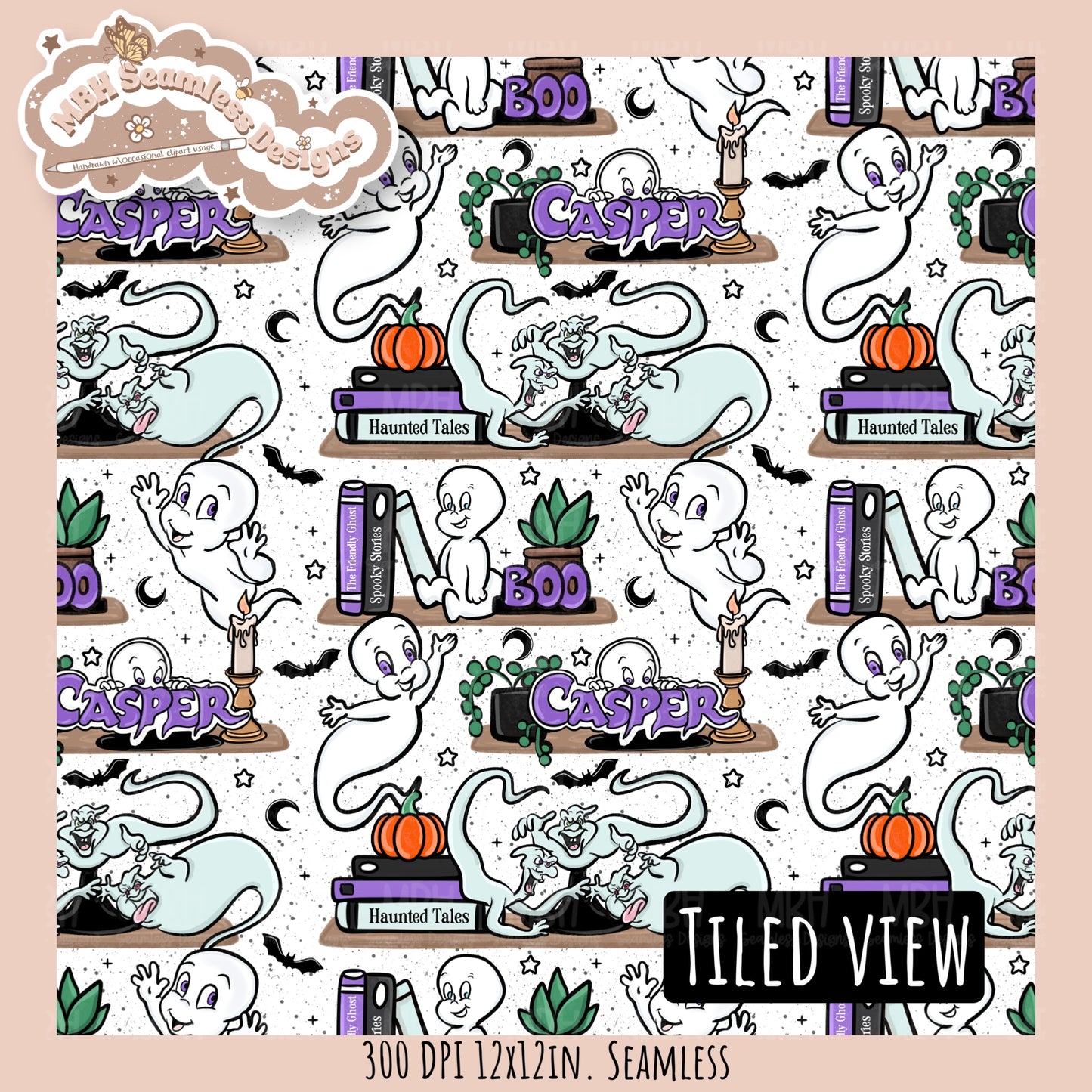 Casper Shelves Seamless Pattern // PNG // Multiple Colorway Options
