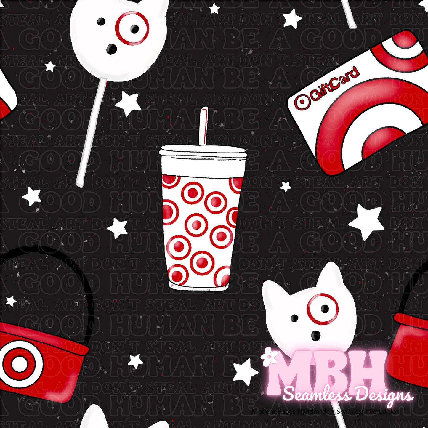 Target Cake Pop Assorted Colorways Seamless Pattern