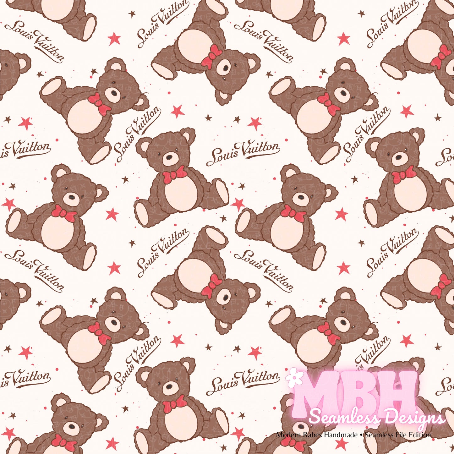 Boujee Bears Seamless Pattern