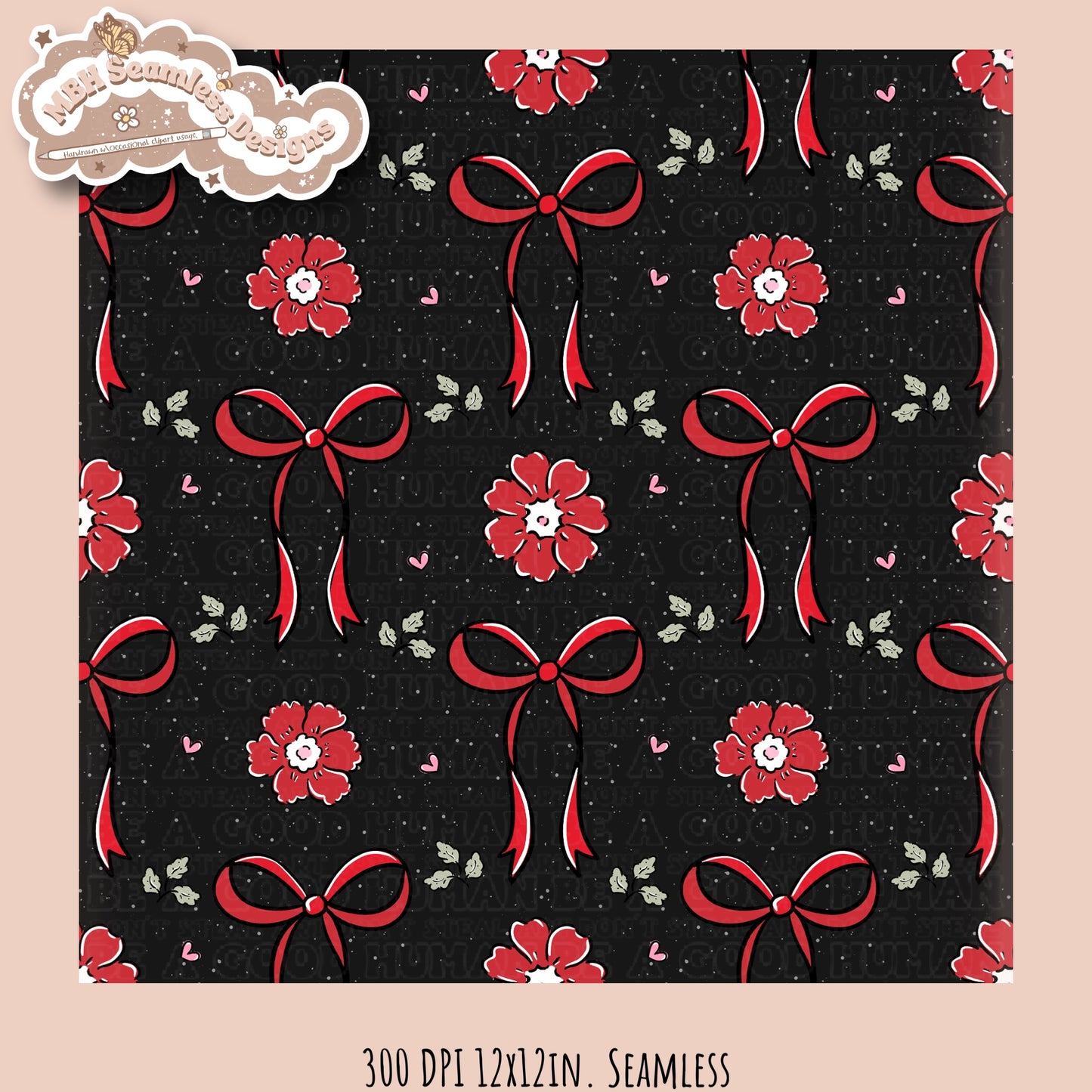 Valentine Dainty Floral Seamless Pattern MULTIPLE COLORWAYS