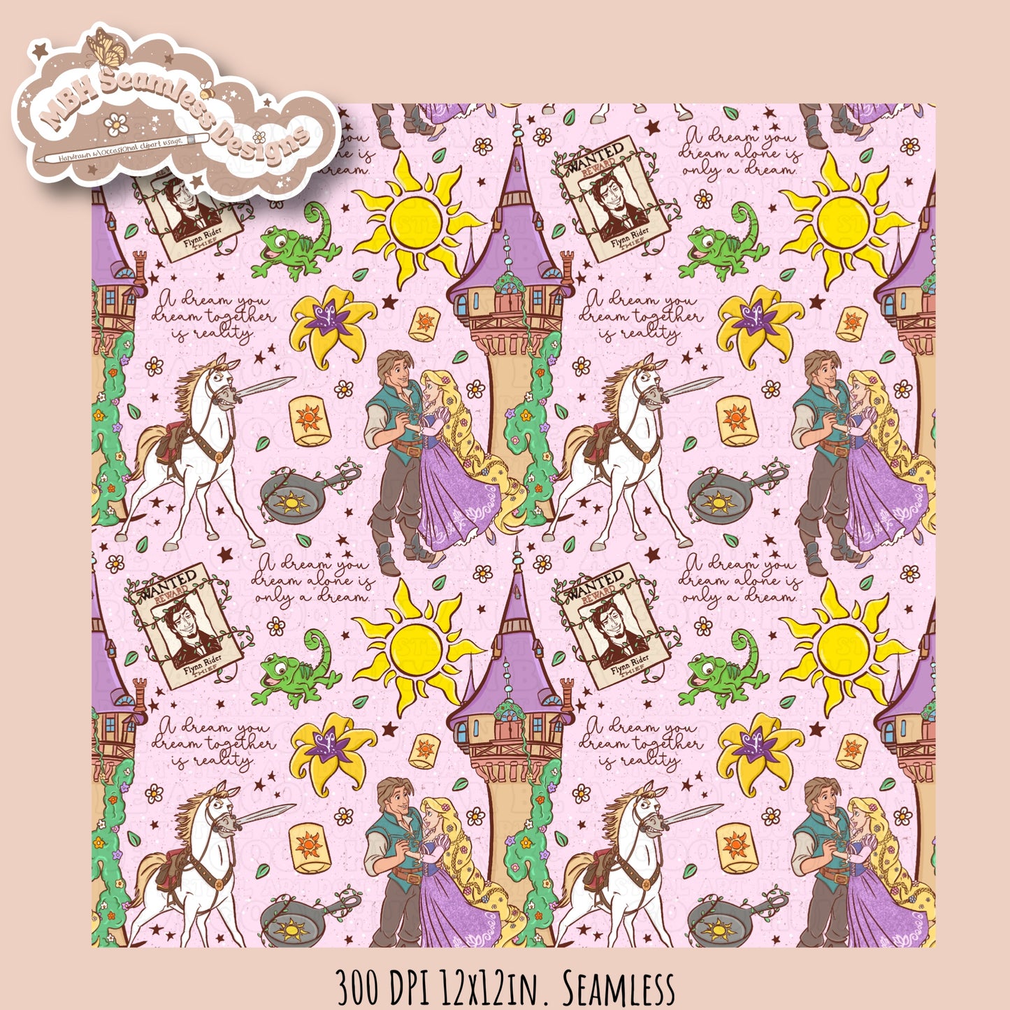 Tangled Seamless Pattern • Multiple Colorway Options