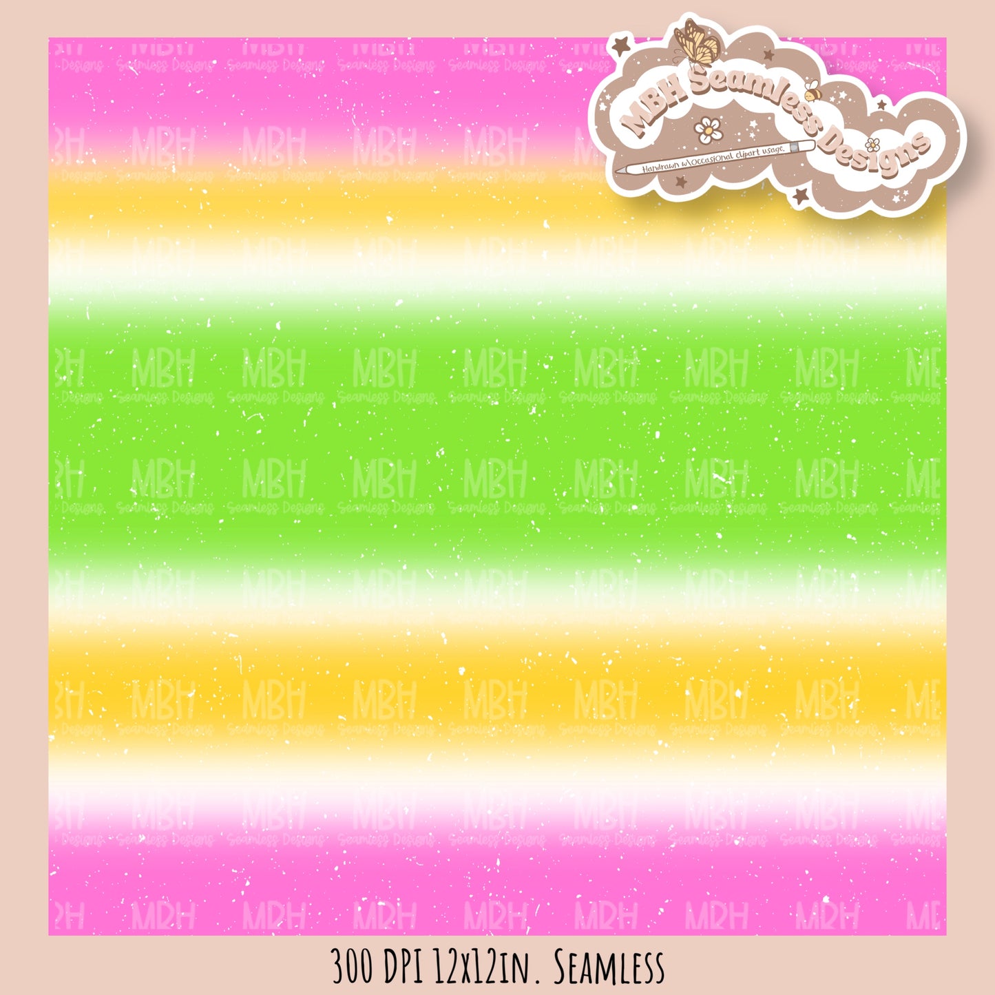 One in a Melon Seamless Pattern • Multiple Colorways • Coordinates•PNG