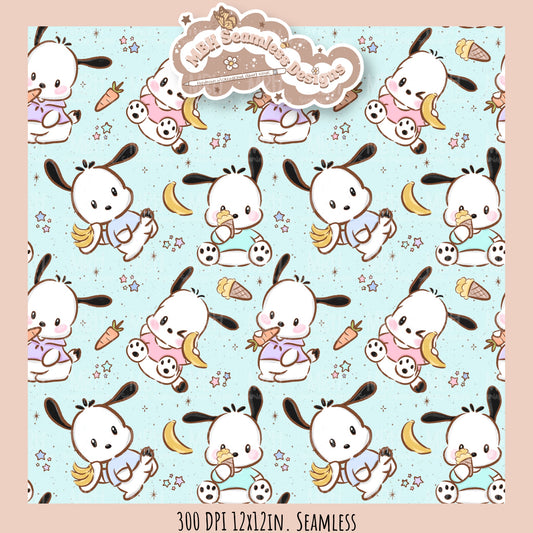 Pochacco Faves Seamless Pattern // PNG // Assorted Colorways