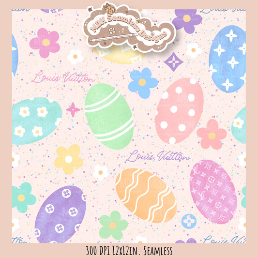 Boujee Easter Eggs Seamless Pattern //MULTIPLE COLORWAY OPTIONS