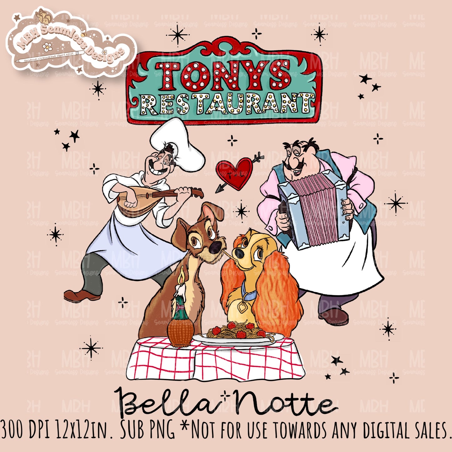 Bella Note L&T Seamless Pattern // PNG // Multiple Colorway Options