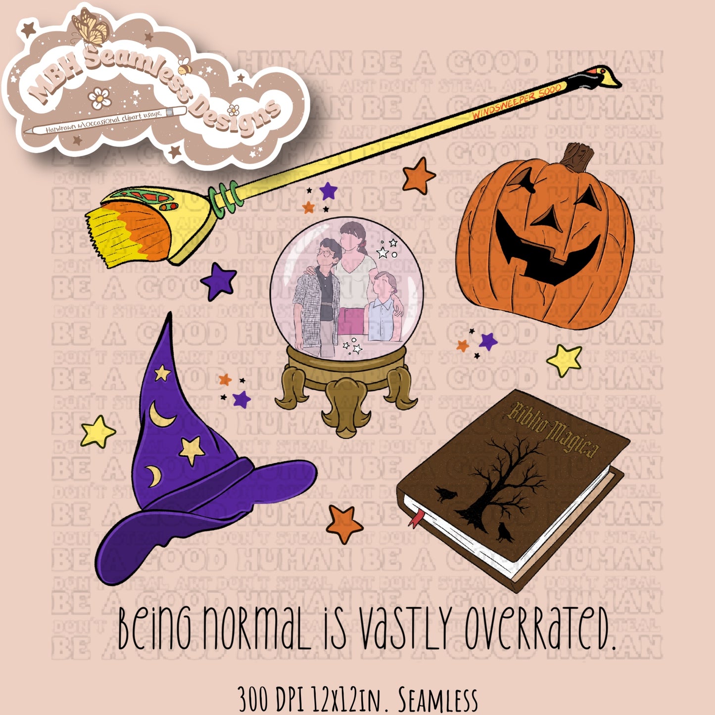 Halloweentown Quote Seamless & PNG MULTIPLE COLORWAYS