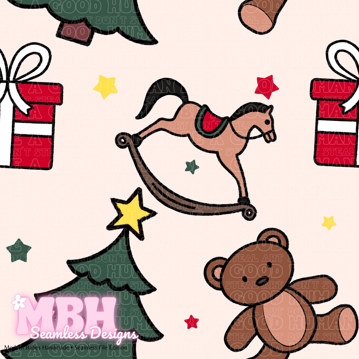 Christmas Gifts Seamless Pattern