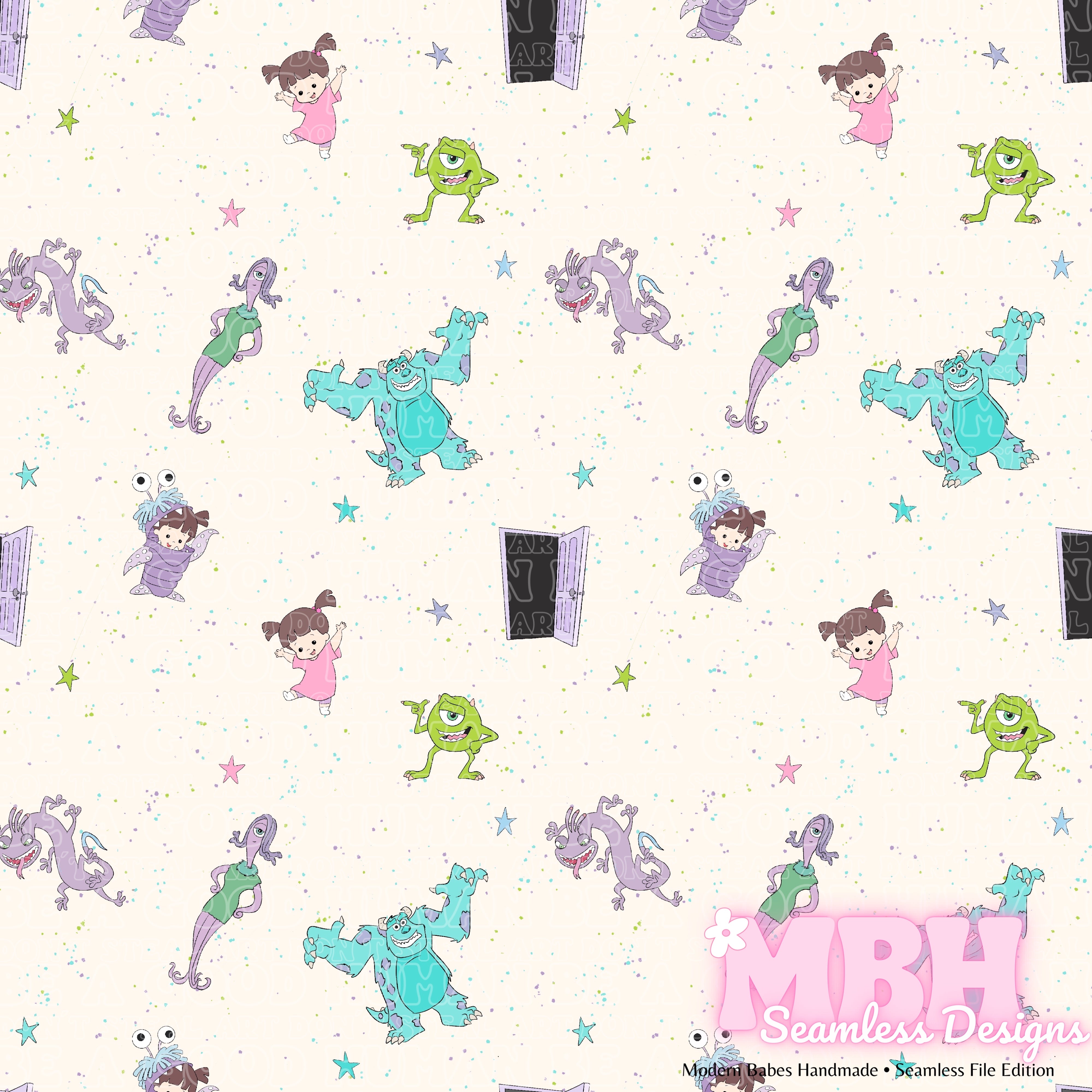 Monsters Inc. Seamless Pattern – MBH Seamless Designs