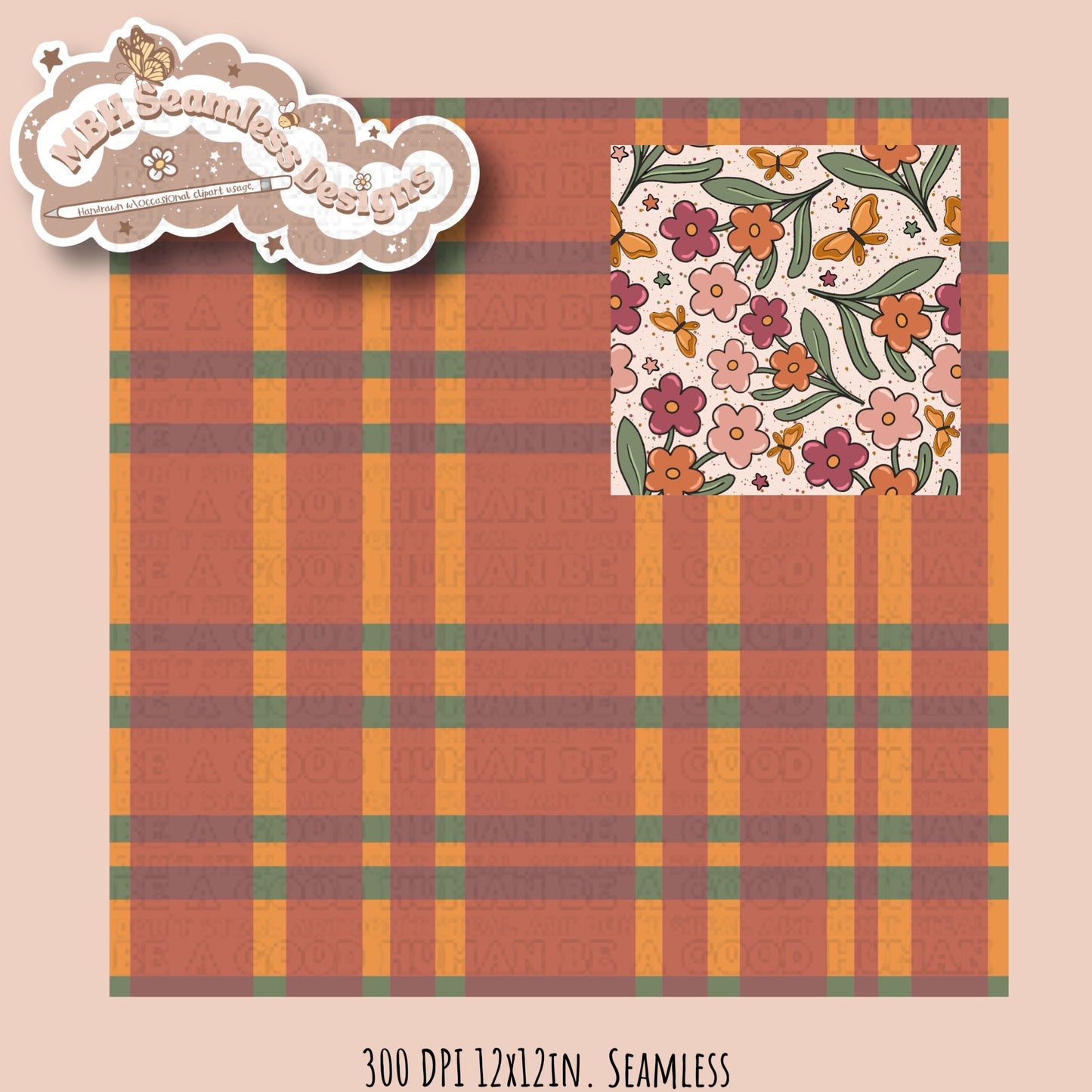 Fall Flowers Seamless & COORD MULTIPLE COLORWAYS