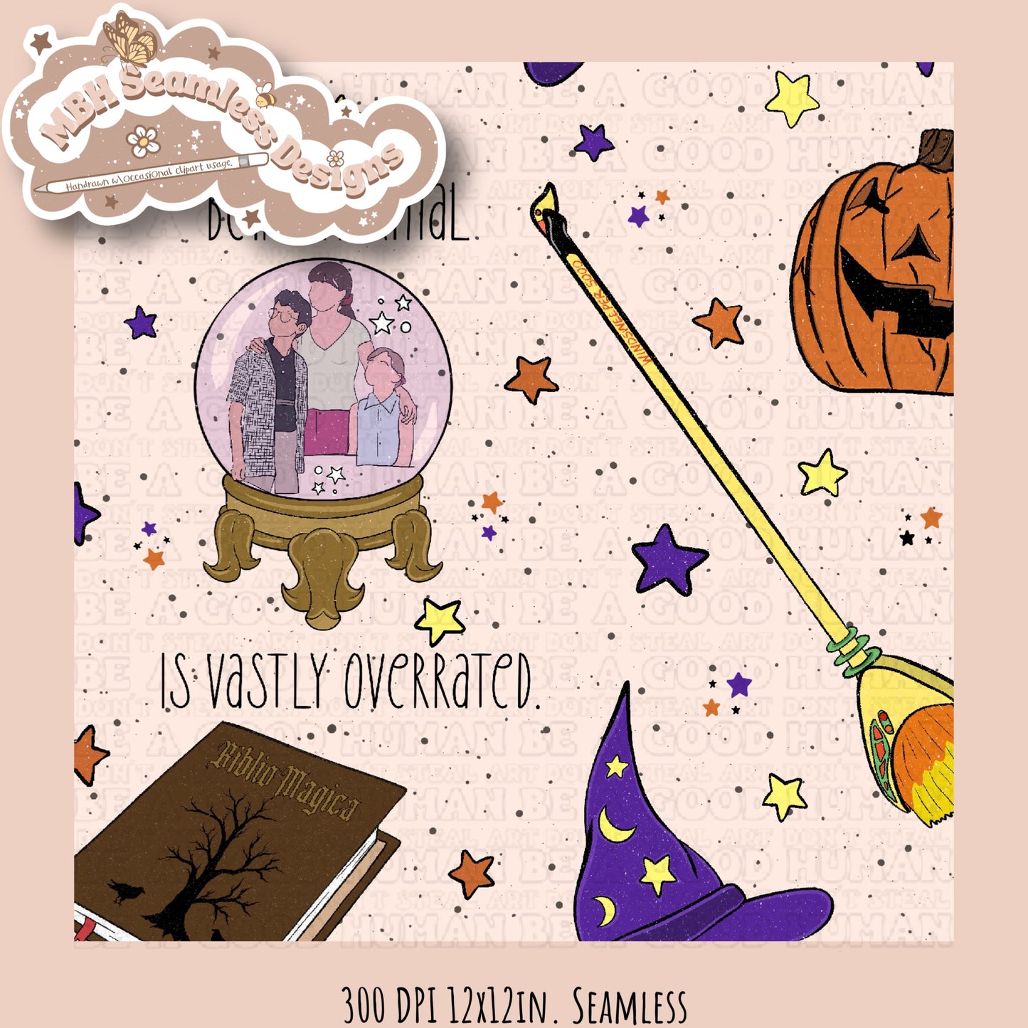 Halloweentown Quote Seamless & PNG MULTIPLE COLORWAYS