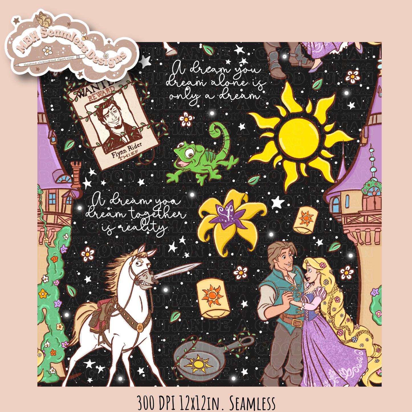 Tangled Seamless Pattern • Multiple Colorway Options