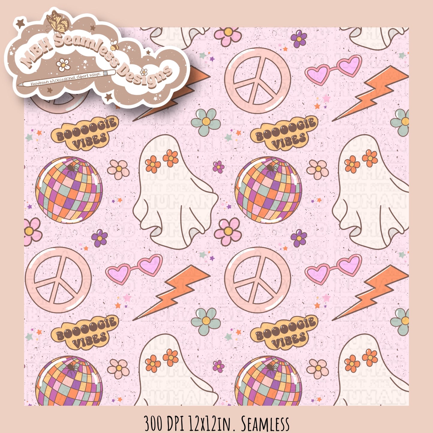 Boooogie Vibes Seamless Pattern MULTIPLE COLORWAYS