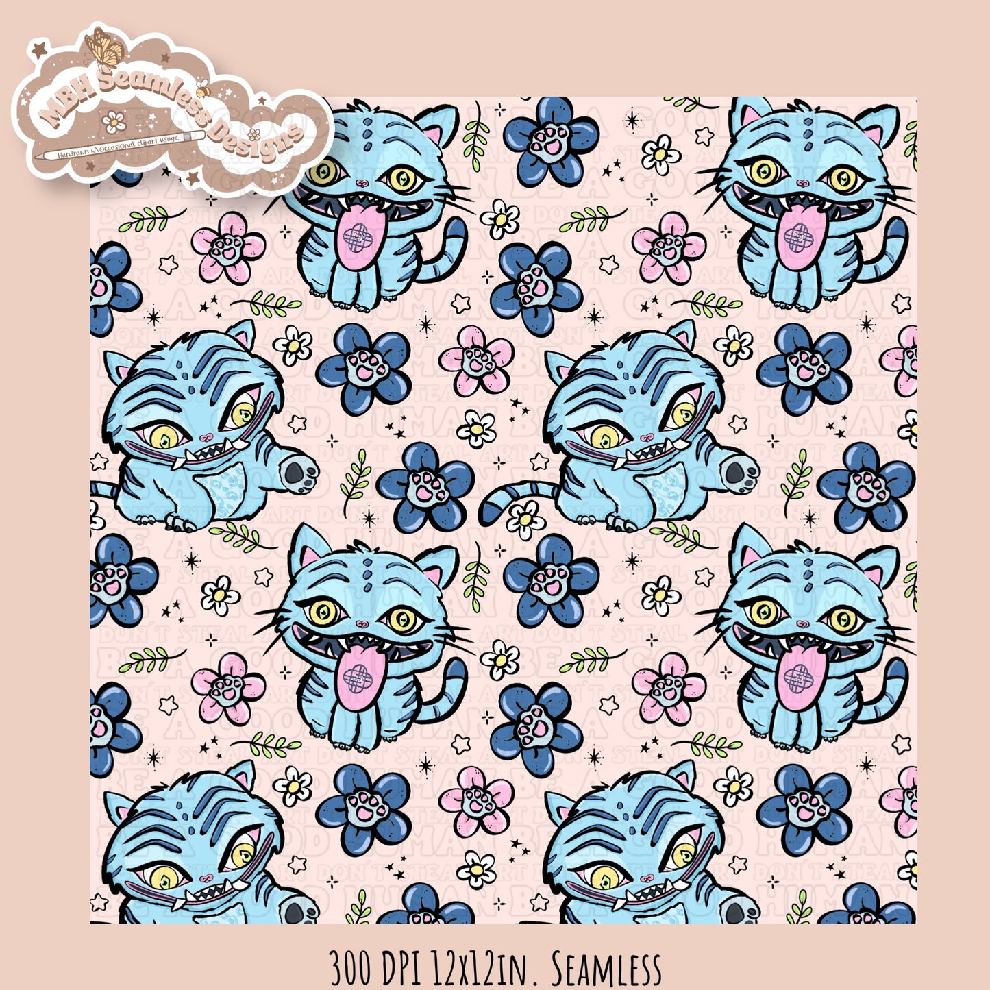 Derpy Floral Seamless Pattern // Multiple Colorway Options