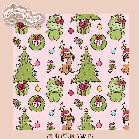 HK x Green Guy Seamless Pattern // Assorted Colorways