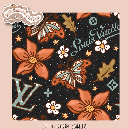 Boujee Autumn Seamless Pattern Multiple Colorways