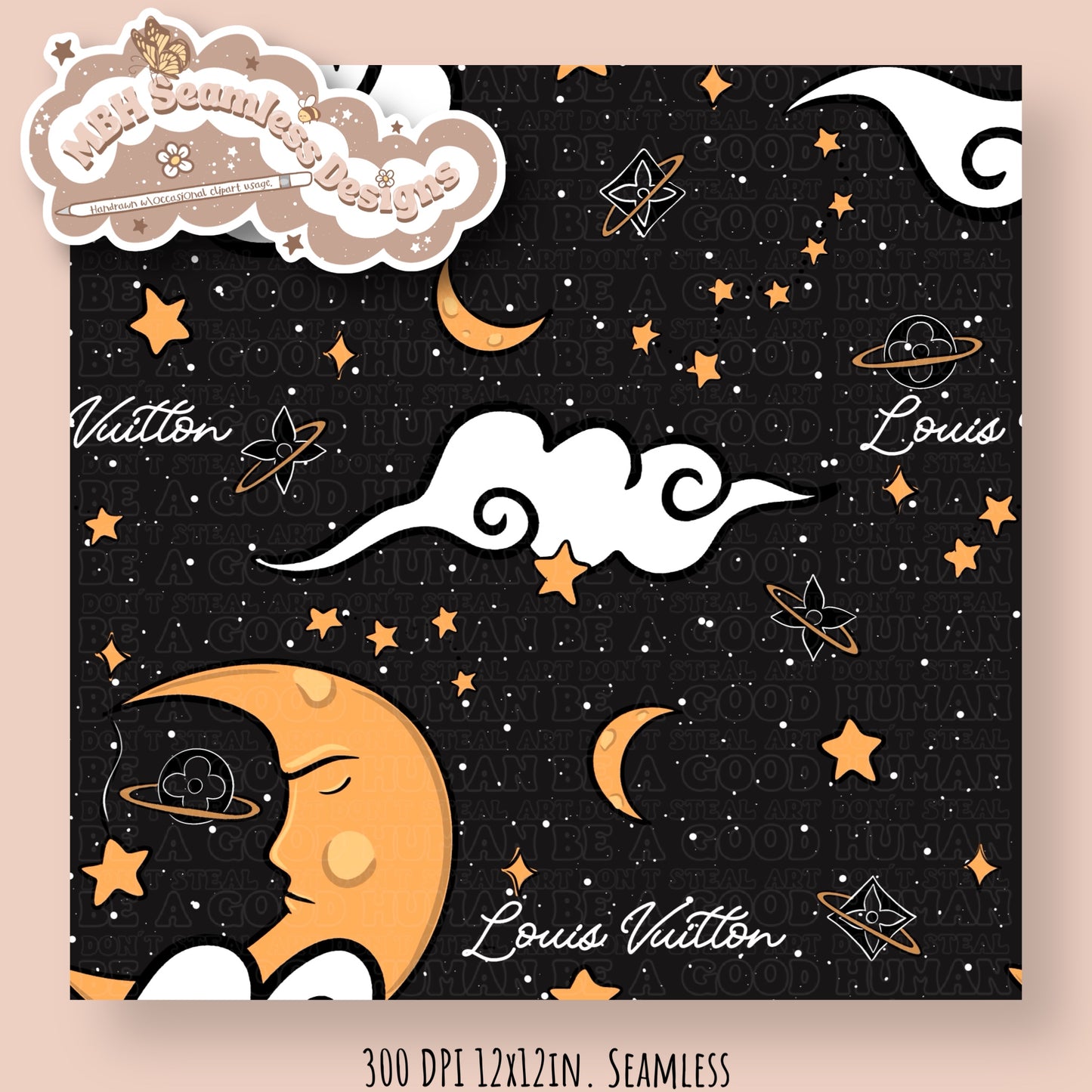 Celestial Boujee Seamless Pattern MULTIPLE COLORWAYS