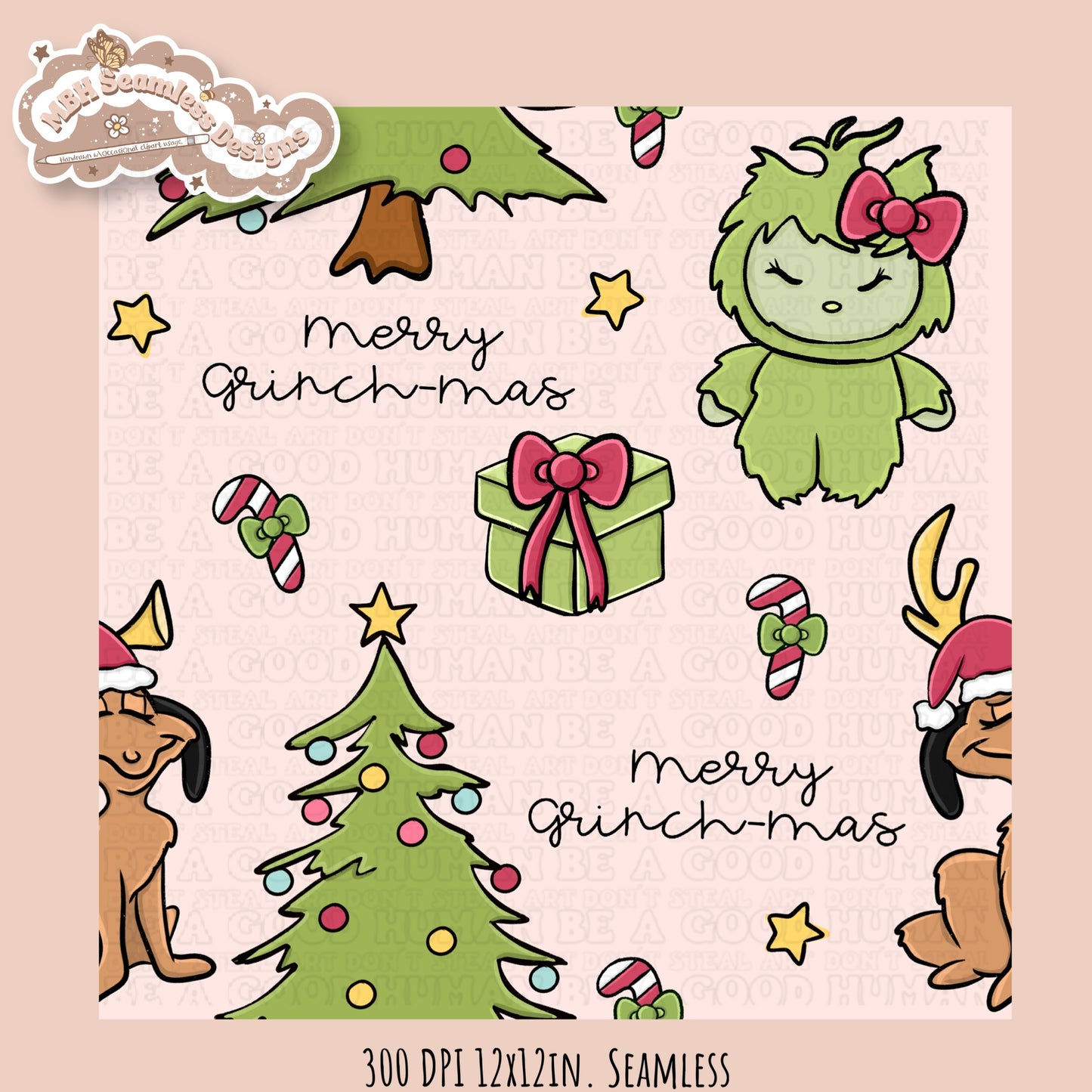 HK x Grinchmas Seamless Pattern // Assorted Colorways