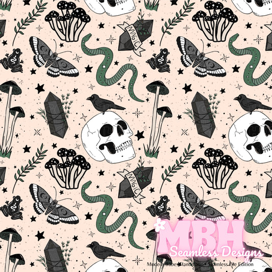 Witchy Vibes Seamless Pattern MULTIPLE COLORWAYS