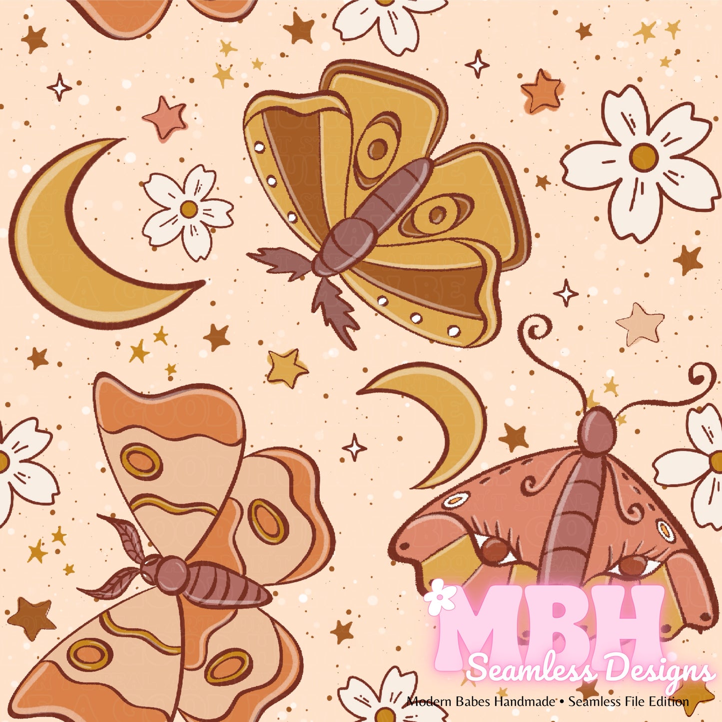 Starry Boho Moths MULTIPLE COLORWAYS