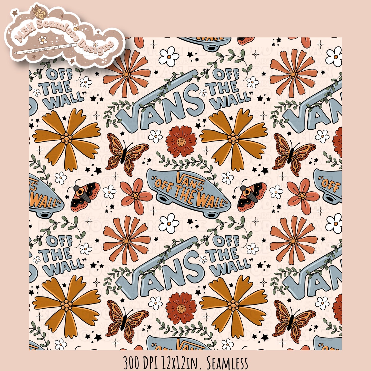 Off the Wall Floral Seamless Pattern MULTIPLE COLORWAYS