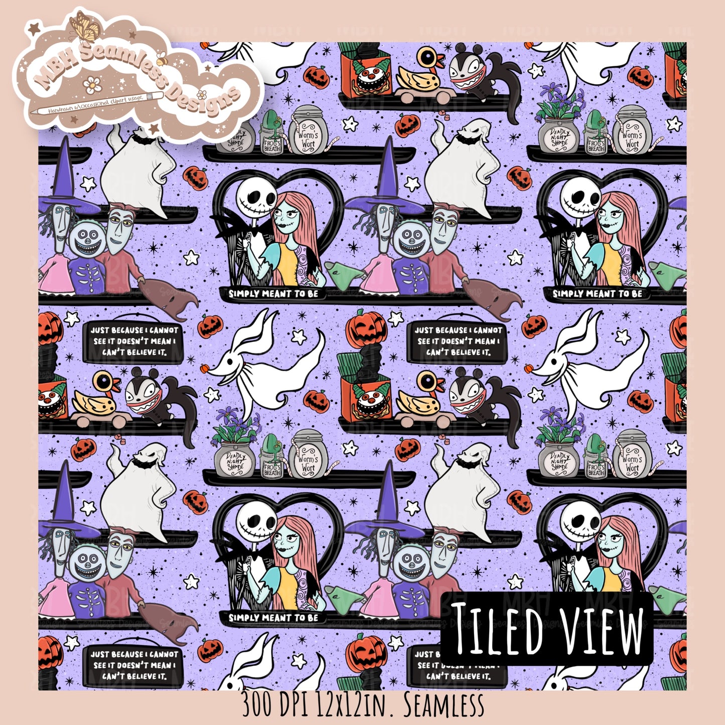 NBC Shelves Seamless Pattern // PNG // Assorted Colorway Options