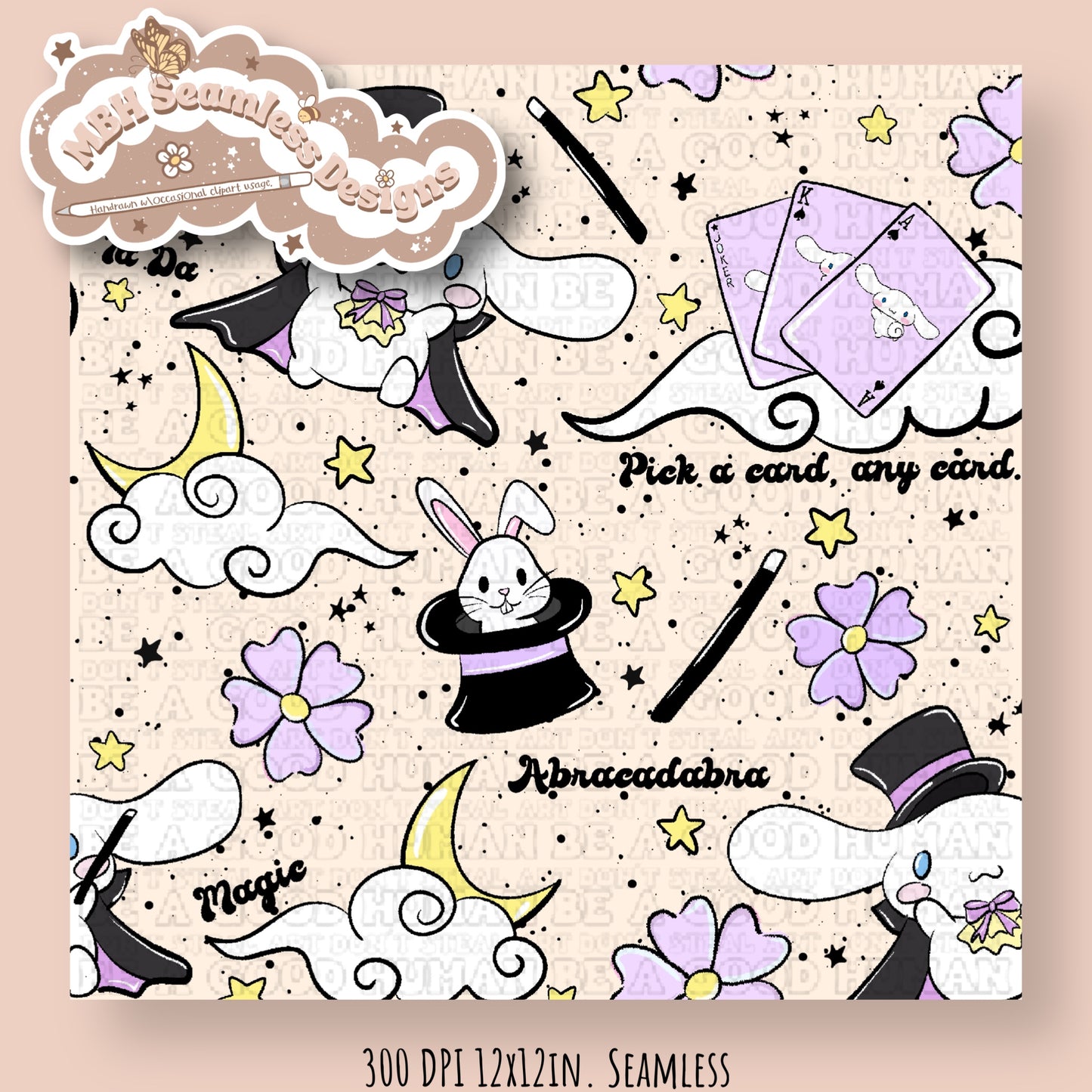 Cinnamoroll Magician Seamless Pattern MULTIPLE COLORWAYS