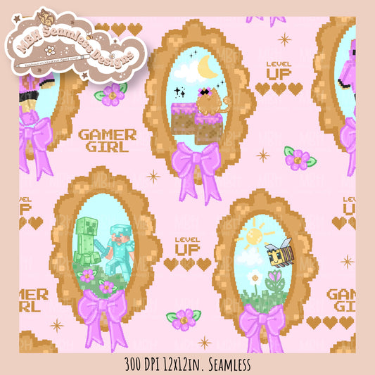 Coquette Minecraft Frames Seamless Pattern MULTIPLE COLORWAYS