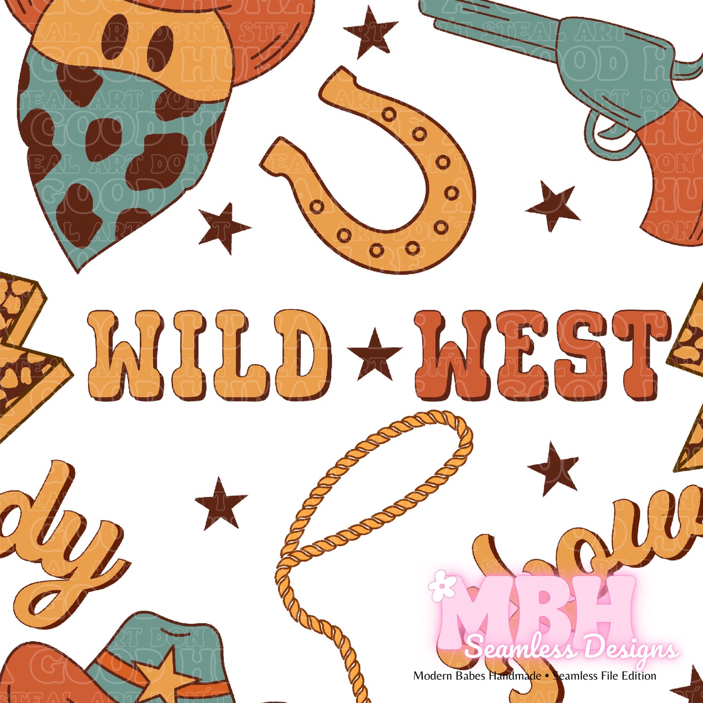 Wild West Seamless Pattern