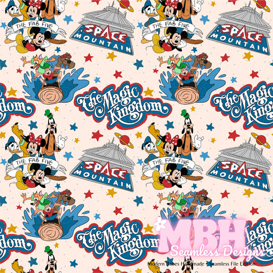 Starry Magic Place Seamless Pattern & PNG MULTIPLE COLORWAYS