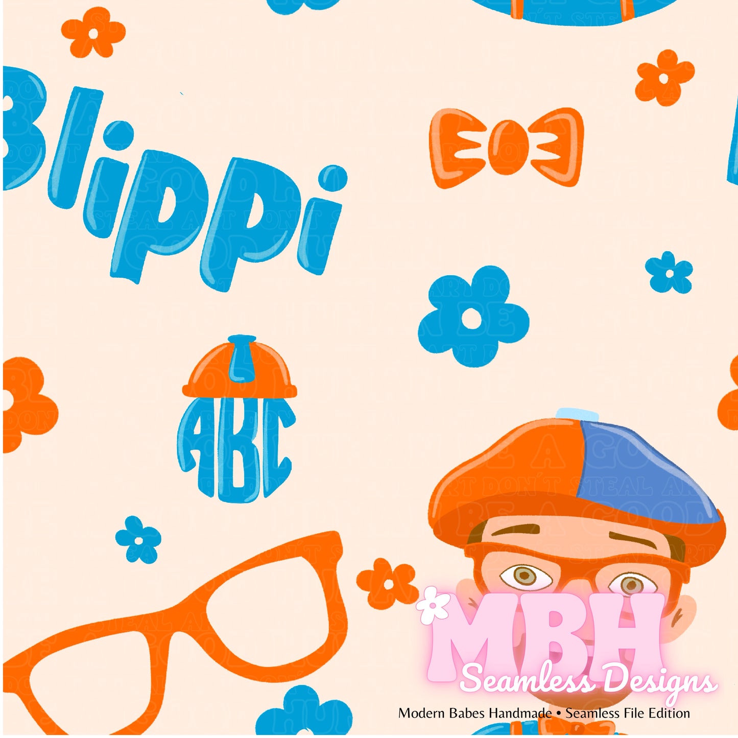 Floral Blippi Seamless Pattern MULTIPLE COLORWAYS