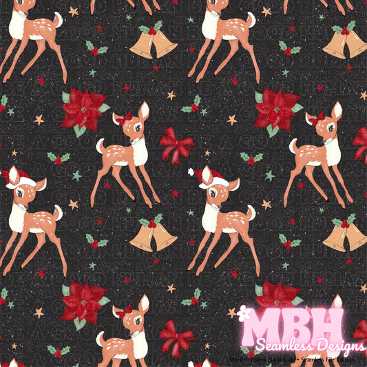 Dusty Vintage Reindeer Seamless Pattern