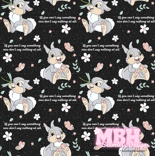 Thumper Quote Seamless Pattern Assorted Colorways