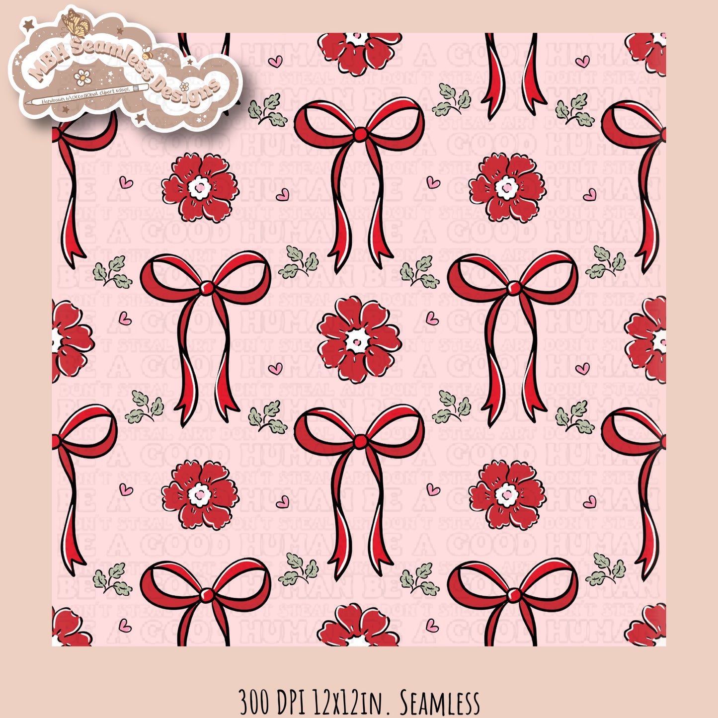 Valentine Dainty Floral Seamless Pattern MULTIPLE COLORWAYS