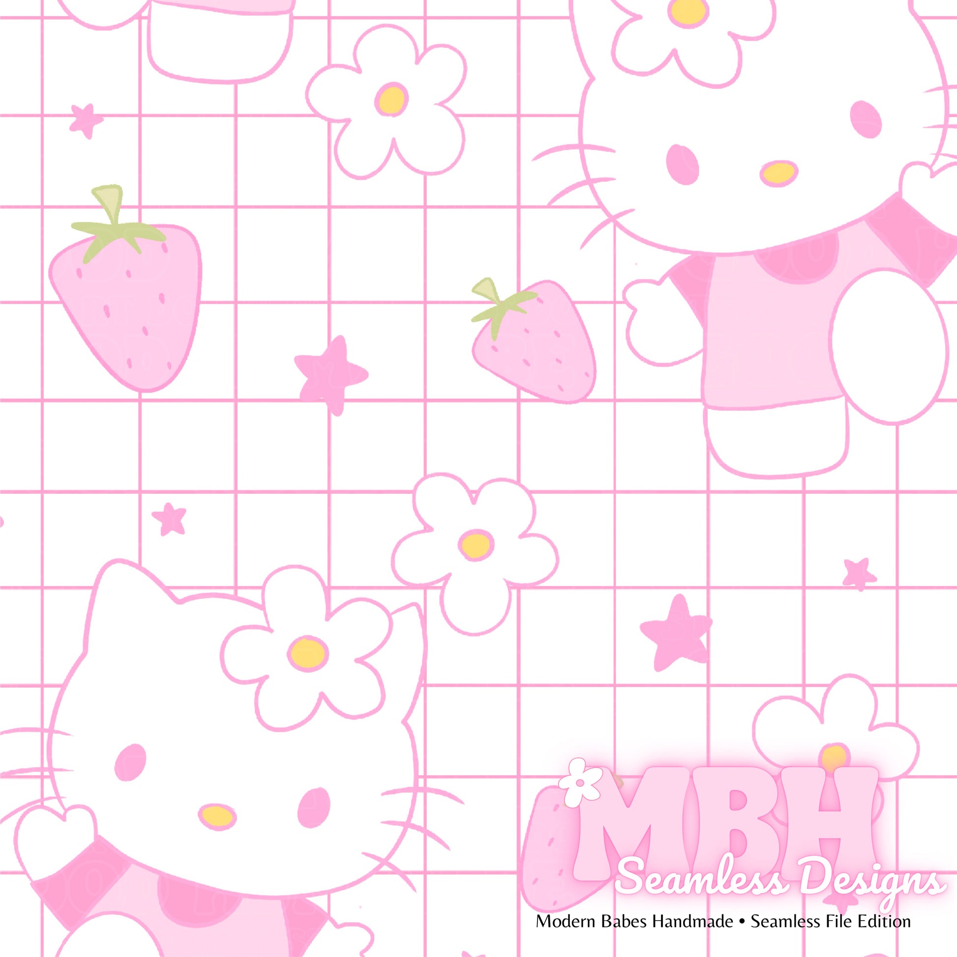 Pink Hello Kitty GRID Seamless Pattern MULTIPLE COLORWAYS – MBH Seamless Designs pink-hello-kitty-grid-seamless-pattern-multiple-colorways-mbh-seamless-designs