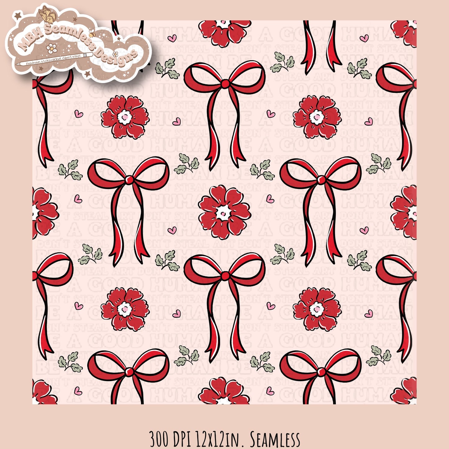 Valentine Dainty Floral Seamless Pattern MULTIPLE COLORWAYS