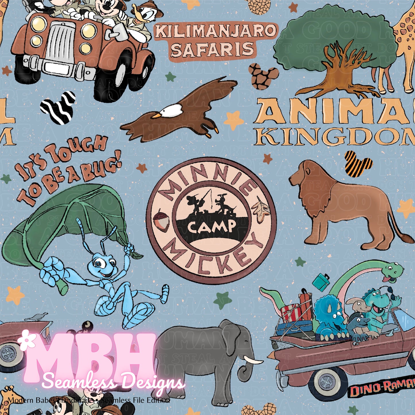 Neutral Animal Kingdom Seamless Pattern MULTIPLE COLORWAYS