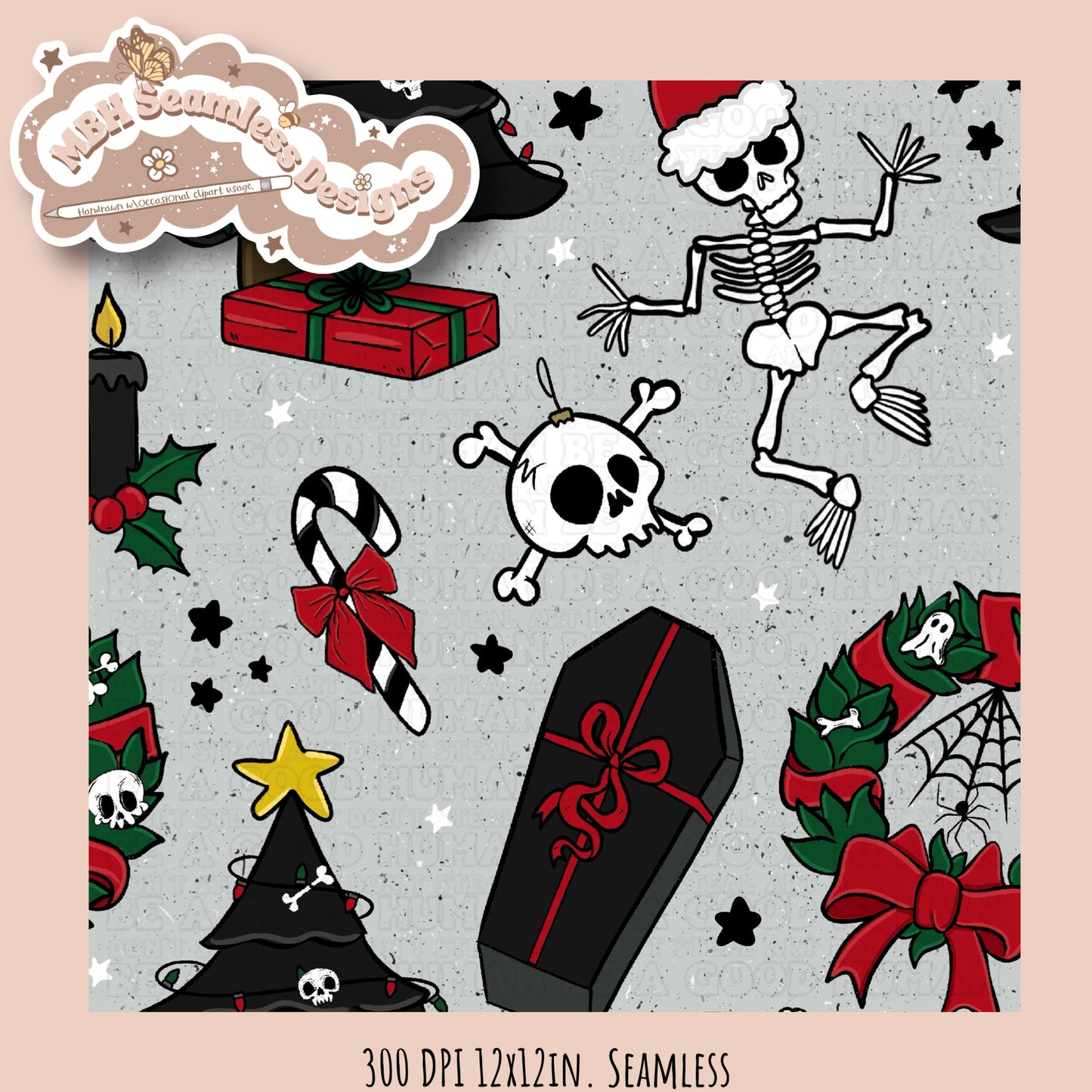 Spooky Christmas Seamless MULTIPLE COLORWAYS