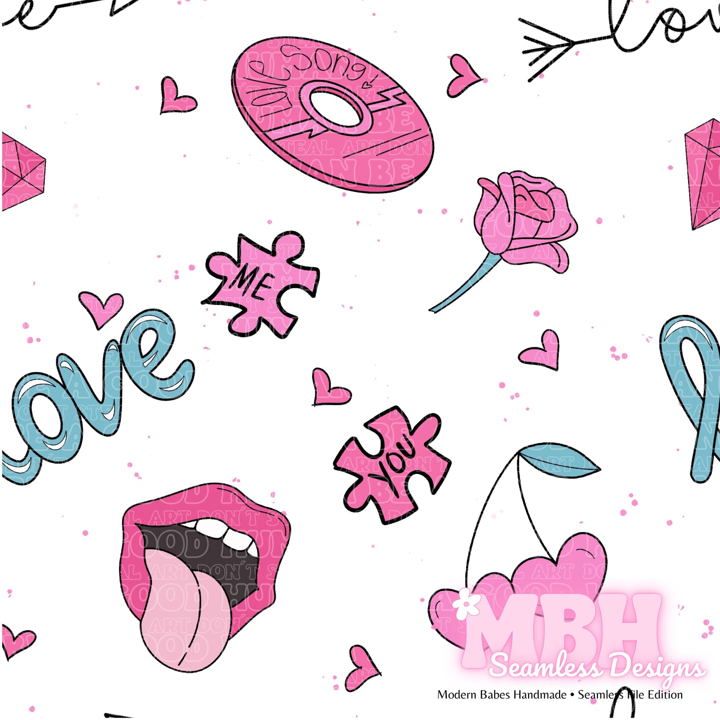 Love Seamless 2 Colorways Pattern