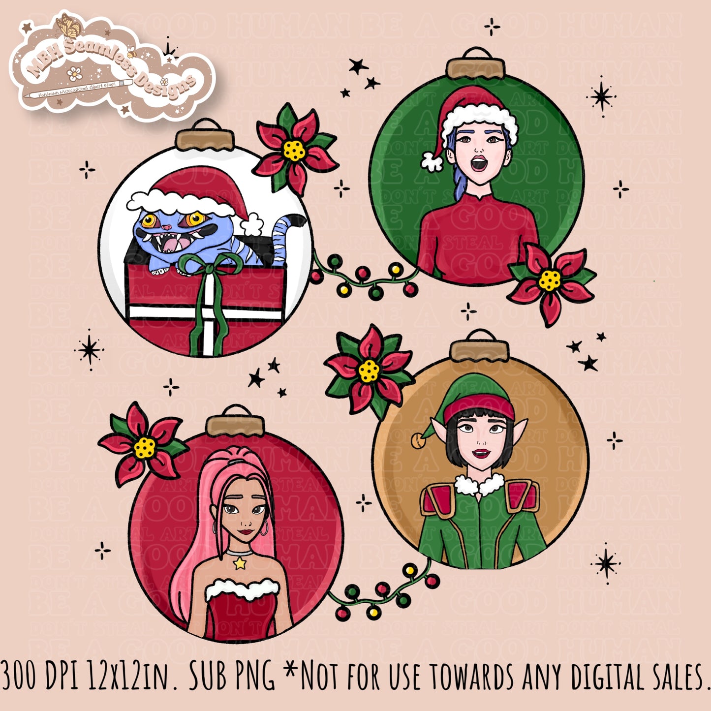 KPDH Ornaments Seamless Pattern // PNG// Multiple Colorway Options