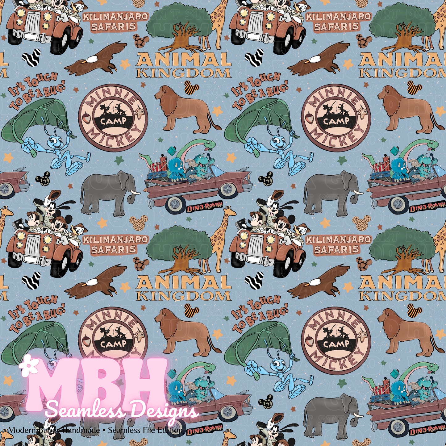 Neutral Animal Kingdom Seamless Pattern MULTIPLE COLORWAYS