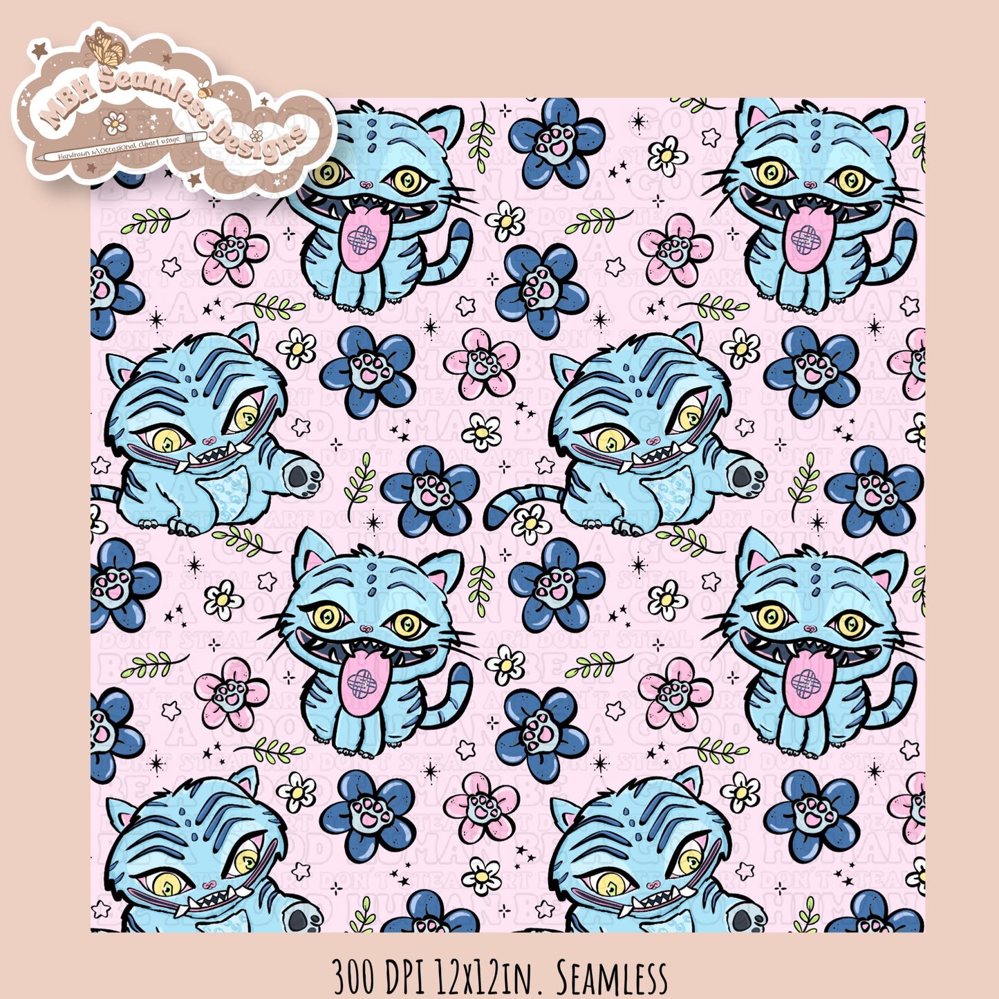 Derpy Floral Seamless Pattern // Multiple Colorway Options