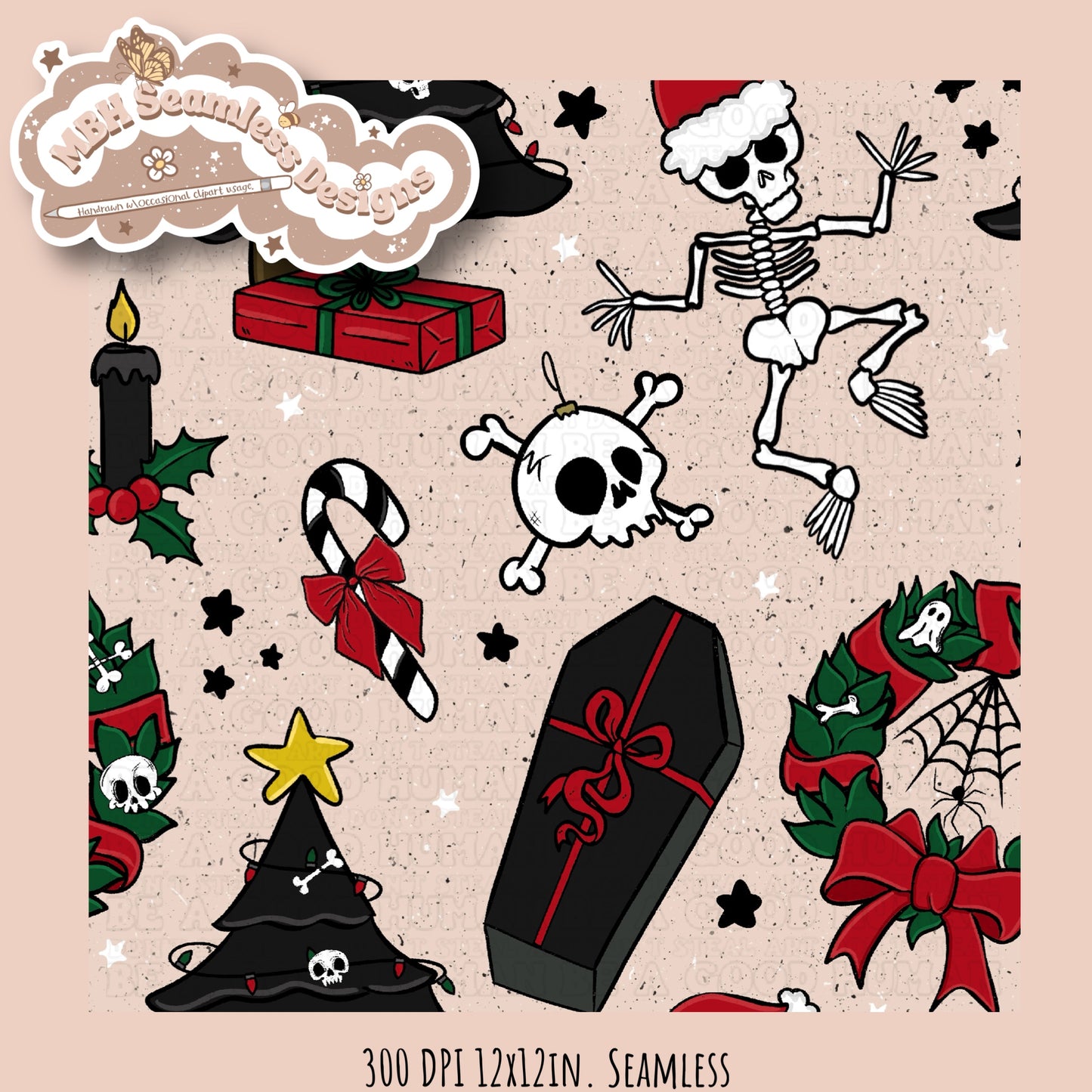 Spooky Christmas Seamless MULTIPLE COLORWAYS