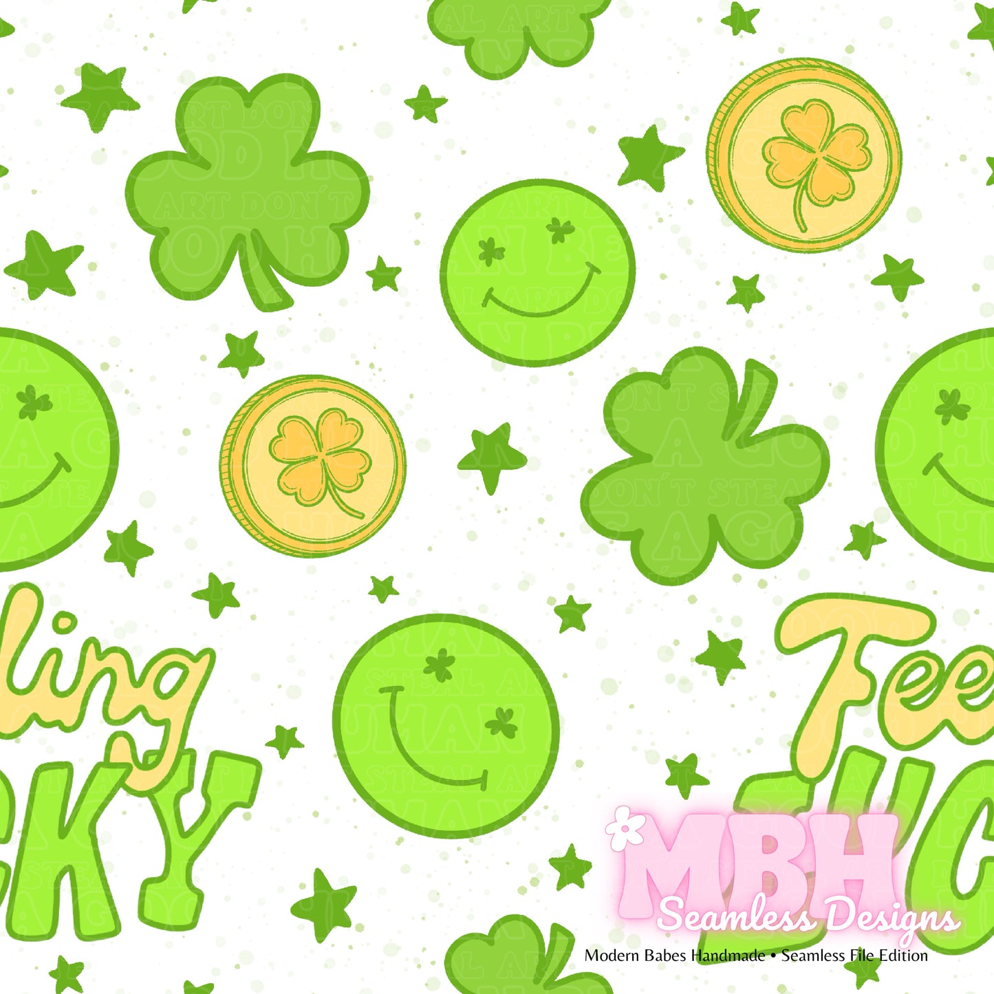 Feeling Lucky Assorted Colorways Seamless Pattern